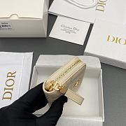 Kitlife Dior Caro Scarlet Wallet Off-white Cannage Calfskin 11x7.5x3cm - 2