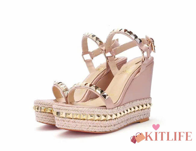 Kitlife Christian Louboutin Superaclou 130mm Strappy Sandals Light Pink - 1