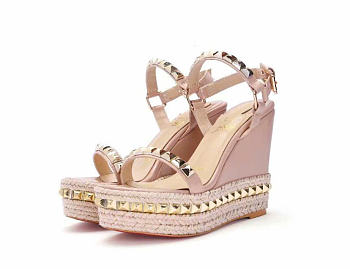 Kitlife Christian Louboutin Superaclou 130mm Strappy Sandals Light Pink