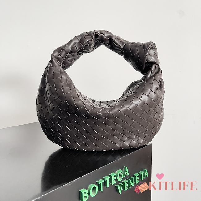 Kitlife Bottega Veneta Jodie Medium Bag Dark Brown 690225 36x21x13cm - 1