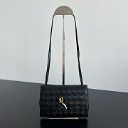 Kitlife Bottega Veneta Andiamo Pouch on Strap Black 836940 19x13x2cm - 1