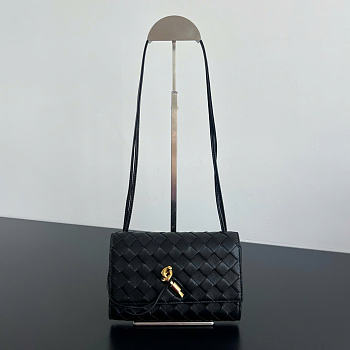 Kitlife Bottega Veneta Andiamo Pouch on Strap Black 836940 19x13x2cm