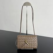 Kitlife Bottega Veneta Andiamo Pouch on Strap Light Brown 836940 19x13x2cm  - 1