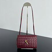 Kitlife Bottega Veneta Andiamo Pouch on Strap Burgundy 836940 19x13x2cm - 1