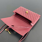 Kitlife Bottega Veneta Andiamo Pouch on Strap Burgundy 836940 19x13x2cm - 4