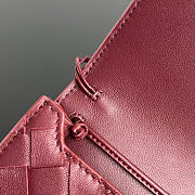Kitlife Bottega Veneta Andiamo Pouch on Strap Burgundy 836940 19x13x2cm - 3