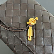 Kitlife Bottega Veneta Andiamo Pouch on Strap Dark Brown 836940 19x13x2cm  - 3