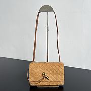 Kitlife Bottega Veneta Andiamo Pouch on Strap Beige Suede 836940 19x13x2cm - 1