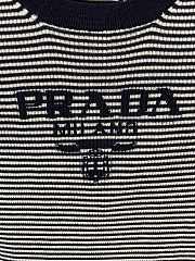 Kitlife Prada Letter Striped Top Dark Blue & White - 6