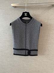 Kitlife Chanel Contrast Trim Knit Vest - 1