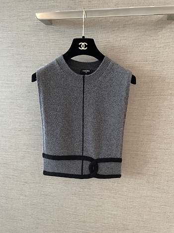 Kitlife Chanel Contrast Trim Knit Vest