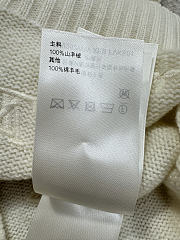Kitlife Louis Vuitton Embroidered Monogram Knit Top Off-white - 2