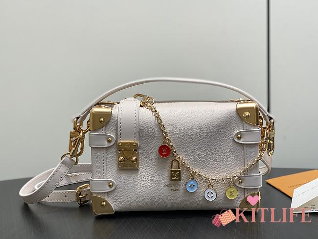 Kitlife Louis Vuitton Side Trunk PM Bag White M27438 19x12.5x7.5cm - 1