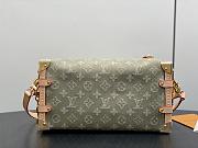 Kitlife Louis Vuitton Side Trunk MM East West Bag Green Denim M27451 28x15x7cm - 4