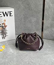 Kitlife Loewe Mini Flamenco Purse Bag Burgundy 23x5.5x17cm - 1