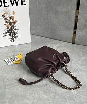 Kitlife Loewe Mini Flamenco Purse Bag Burgundy 23x5.5x17cm - 3