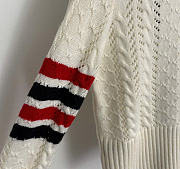 Kitlife Thom Browne Cable Pointelle-stitch Merino-wool 4-Bar Cardigan - 6