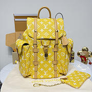 Kitlife Louis Vuitton Christopher MM Backpack Yellow M55699 38x44x12.5cm - 1