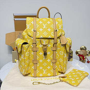 Kitlife Louis Vuitton Christopher MM Backpack Yellow M55699 38x44x12.5cm