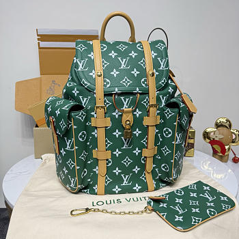 Kitlife Louis Vuitton Christopher MM Backpack Green M55699 38x44x12.5cm