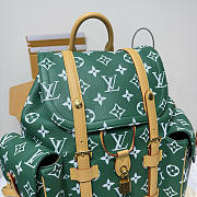 Kitlife Louis Vuitton Christopher MM Backpack Green M55699 38x44x12.5cm - 5