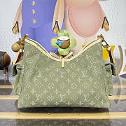 Kitlife Louis Vuitton Carryall Cargo PM Bag Green Denim M27623 33.5x23x15cm  - 5
