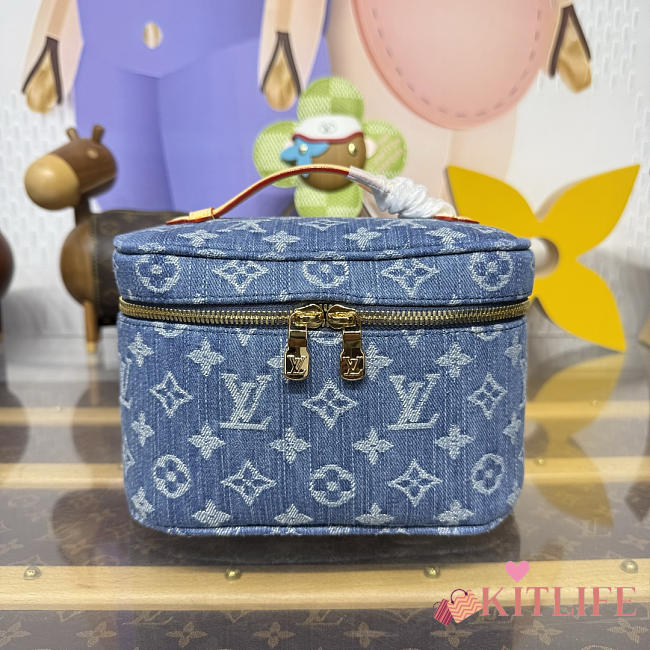Kitlife Louis Vuitton Nice Mini Bag Blue Denim M27946 20x13.5x12cm - 1