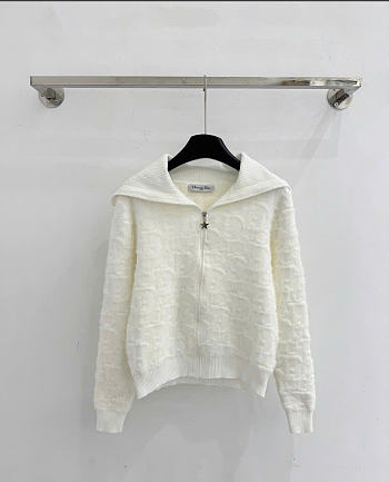 Kitlife Dior Classic Monogram Cardigan White
