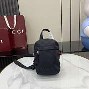 Kitlife Gucci Men's Nylon Crossbody Bag Black 12.5x17.5x4cm  - 1