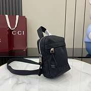 Kitlife Gucci Men's Nylon Crossbody Bag Black 12.5x17.5x4cm  - 6