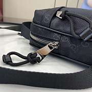 Kitlife Gucci Men's Nylon Crossbody Bag Black 12.5x17.5x4cm  - 4