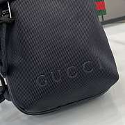 Kitlife Gucci Men's Nylon Crossbody Bag Black 12.5x17.5x4cm  - 3