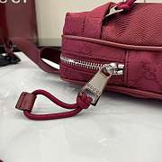 Kitlife Gucci Men's Nylon Crossbody Bag Red 12.5x17.5x4cm - 5
