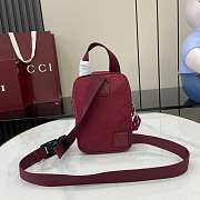 Kitlife Gucci Men's Nylon Crossbody Bag Red 12.5x17.5x4cm - 6