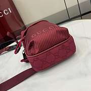 Kitlife Gucci Men's Nylon Crossbody Bag Red 12.5x17.5x4cm - 4