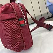 Kitlife Gucci Men's Nylon Crossbody Bag Red 12.5x17.5x4cm - 3