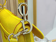 Kitlife Dior Embroidered Saddle Bag Yellow 24×16×18cm - 4