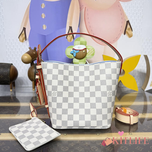 Kitlife Louis Vuitton All In BB Bag Damier Azur Canvas N40855 16x18x12cm - 1