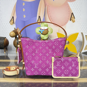 Kitlife Louis Vuitton All In BB Bag Pink Denim M27626 16x18x12cm