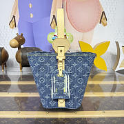 Kitlife Louis Vuitton All In BB Bag Blue Denim M27626 16x18x12cm  - 2
