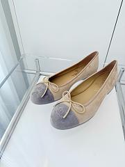 Kitlife Chanel Classic Ballet Flats Shoes Beige & Grey - 4