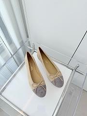 Kitlife Chanel Classic Ballet Flats Shoes Beige & Grey - 2