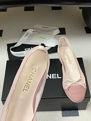 Kitlife Chanel Mesh Bow Ballet Flats Shoes Pink - 3