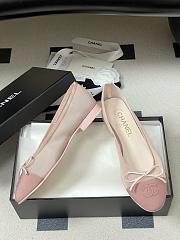Kitlife Chanel Mesh Bow Ballet Flats Shoes Pink - 4