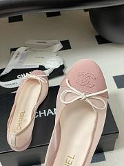 Kitlife Chanel Mesh Bow Ballet Flats Shoes Pink - 5