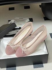 Kitlife Chanel Mesh Bow Ballet Flats Shoes Pink - 6