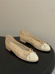Kitlife Chanel Mesh Bow Ballet Flats Shoes Begie - 1
