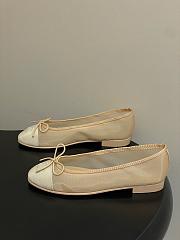 Kitlife Chanel Mesh Bow Ballet Flats Shoes Begie - 3