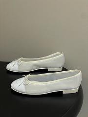 Kitlife Chanel Mesh Bow Ballet Flats Shoes White - 2