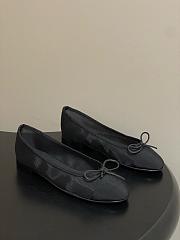 Kitlife Chanel Mesh Bow Ballet Flats Shoes Black - 1